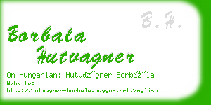 borbala hutvagner business card